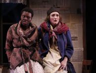 Liz Wisan (right) in Yale Rep's CAUCASIAN CHALK CIRCLE